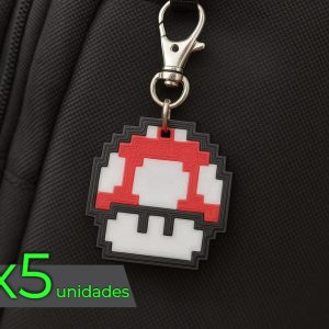 Llavero PixelCharm x5 Unidades – Diseños Retro en 3D